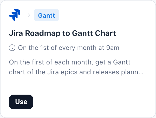 Jira Roadmap to Gantt Chart automation template