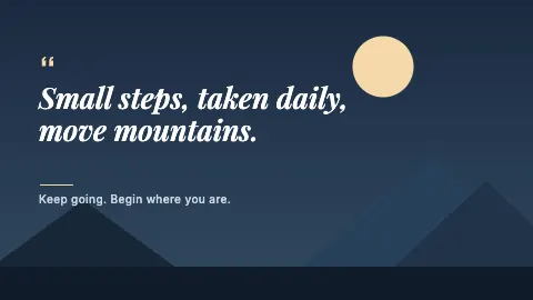 Small Steps Quote Wallpaper