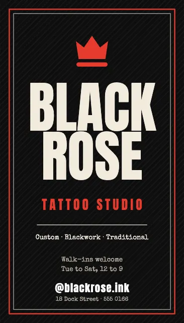 Bold Tattoo Studio Card