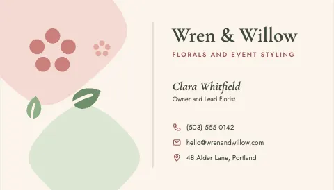 Botanical Florist Card