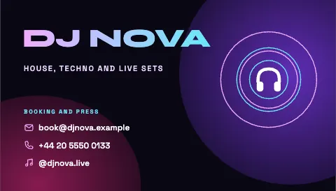 Neon Gradient DJ Card