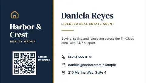Real Estate Agent QR Card