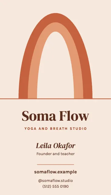 Terracotta Yoga Vertical Card