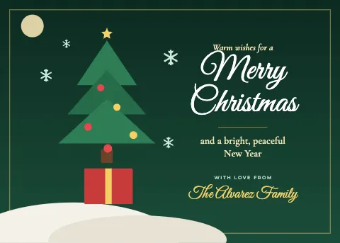 Evergreen Holiday Greeting Card