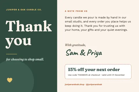 Small Business Thank You