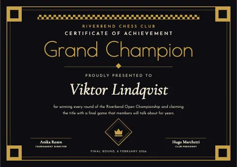 Art Deco Chess Champion