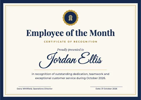 Employee of the Month Award