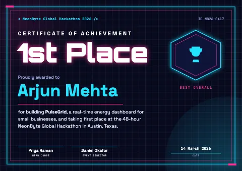 Neon Hackathon Winner