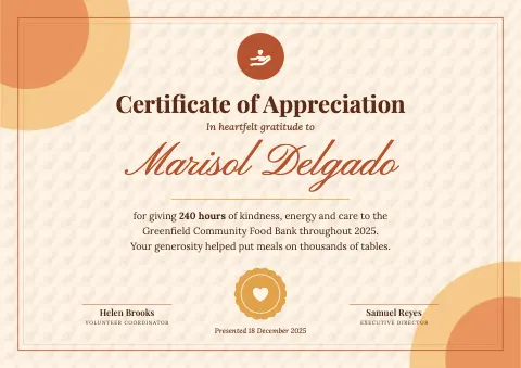 Warm Volunteer Appreciation