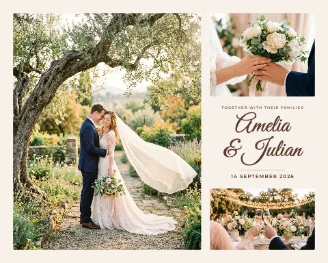 Amelia and Julian Wedding Collage