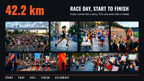 Marathon Race Day Collage