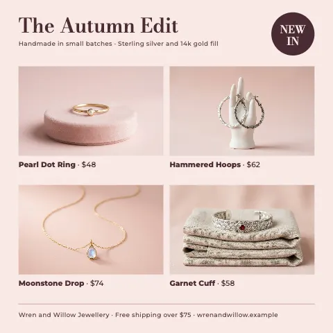 Handmade Jewellery Product Grid