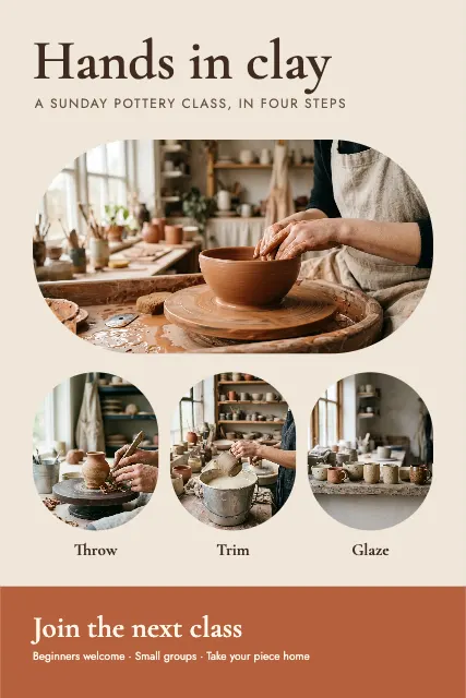 Pottery Studio Pin Collage