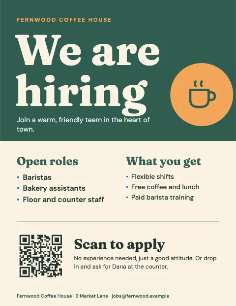 Cafe Now Hiring