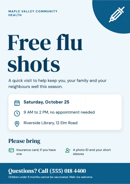 Free Flu Shot Clinic