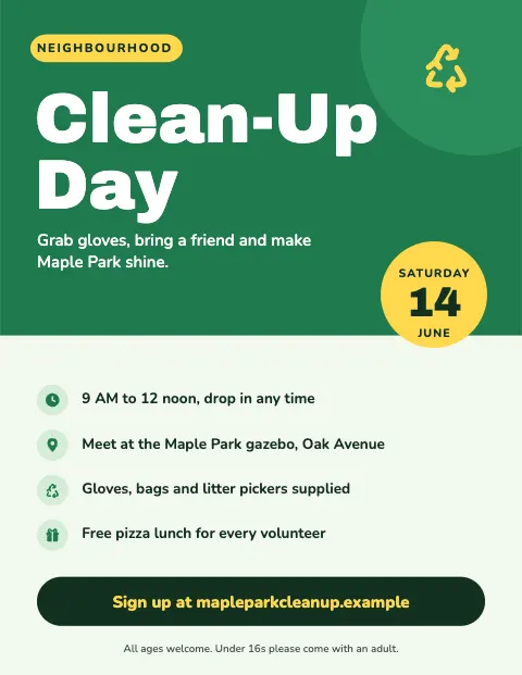 Neighbourhood Clean-Up Flyer