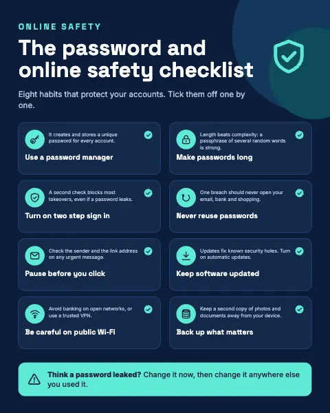 Password and Online Safety Checklist