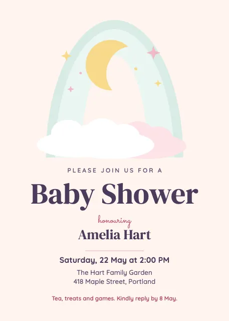 Moon and Clouds Baby Shower