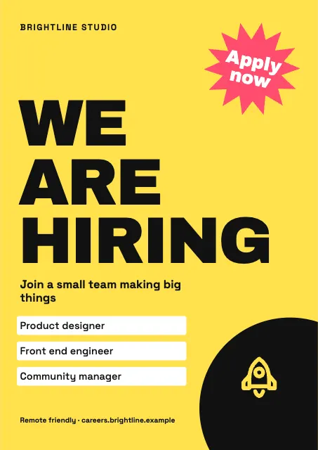 We Are Hiring
