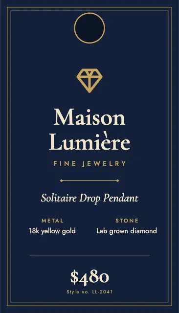 Fine Jewelry Hang Tag