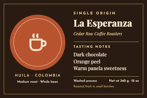 Single Origin Coffee Label