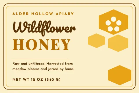 Wildflower Honey Label