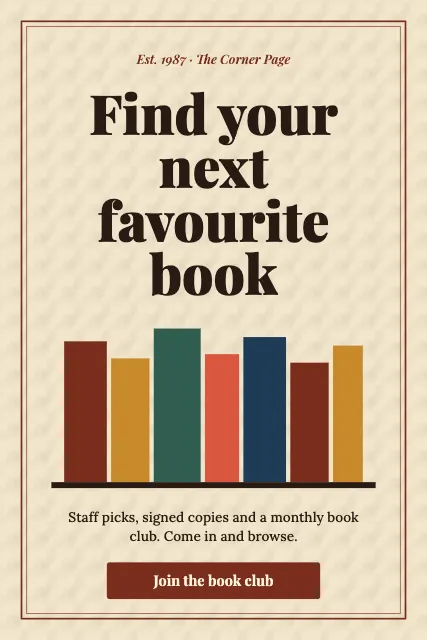 Independent Bookshop Pinterest Ad