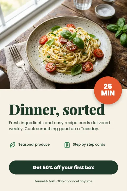 Meal Kit Pinterest Ad