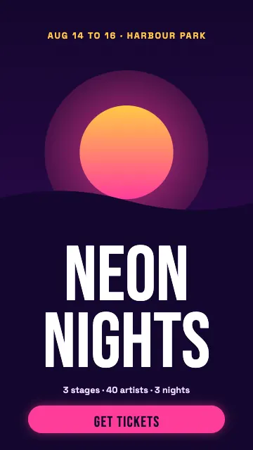 Night Festival Instagram Story Ad