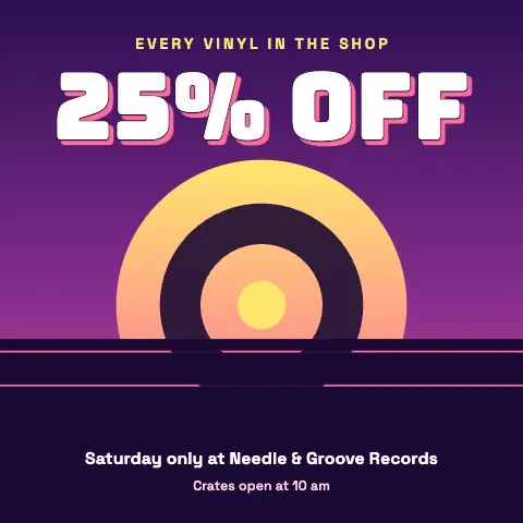 Record Shop Retro Sale