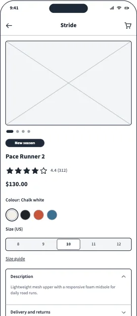 Sneaker Product Page