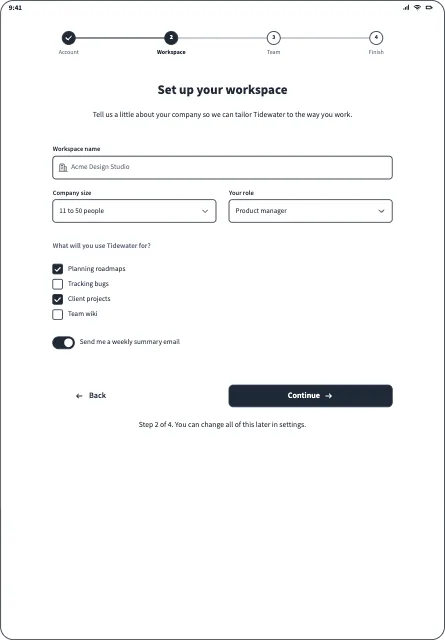 Multi-step Onboarding