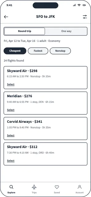 Flight Search Results