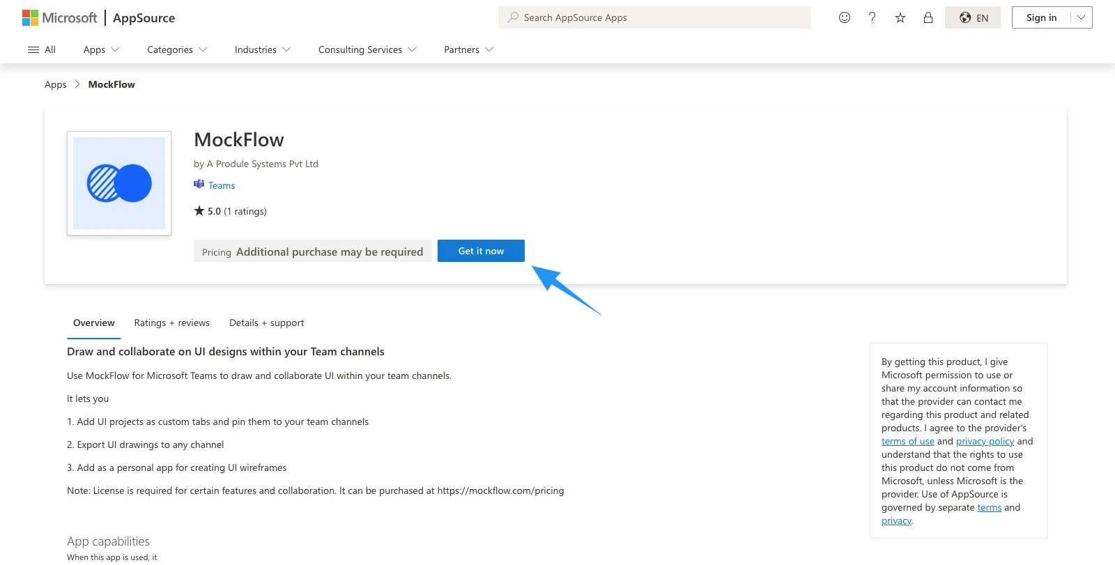 Navigate to get now - MockFlow WireframePro Integration