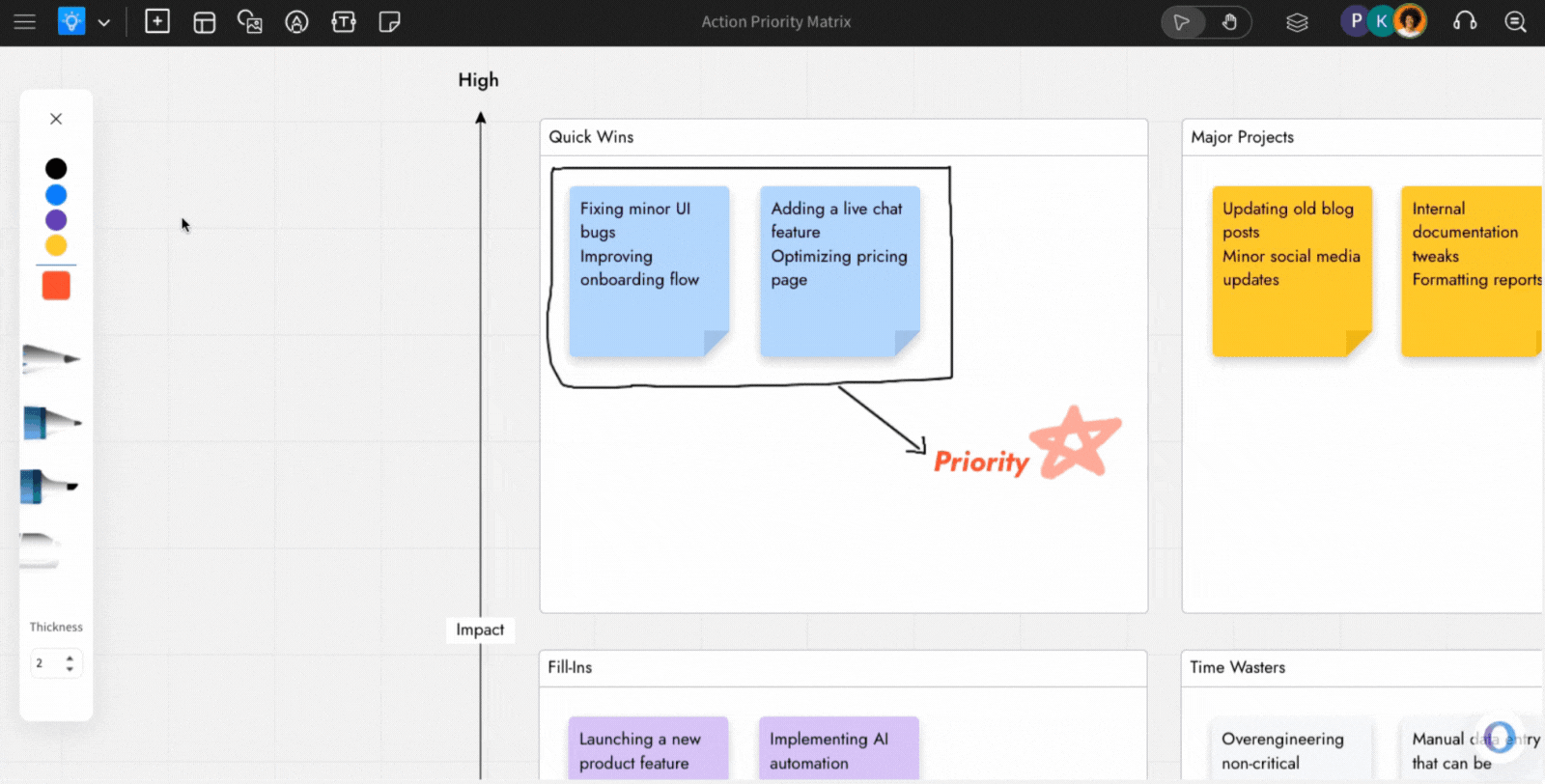 Closing Draw Mode toolbar - MockFlow IdeaBoard