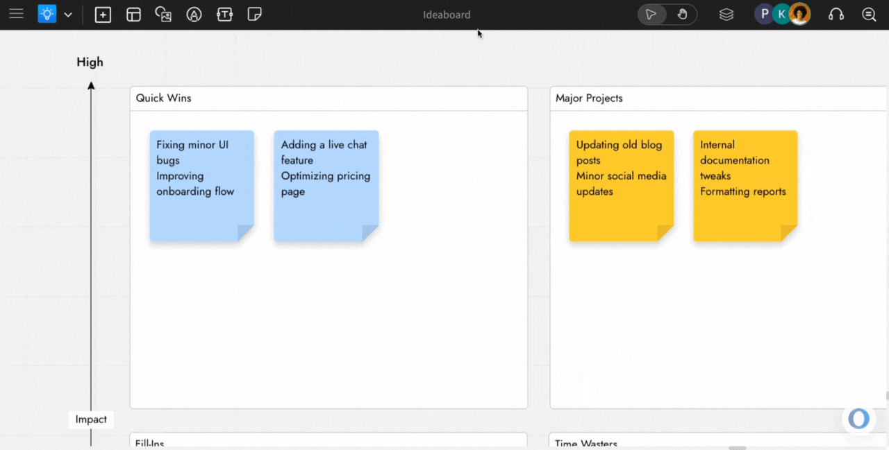 MockFlow IdeaBoard - Rename Project inside editor