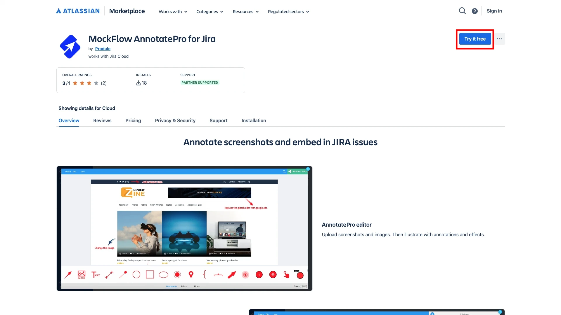 Navigate to try it free - MockFlow Annotatepro 