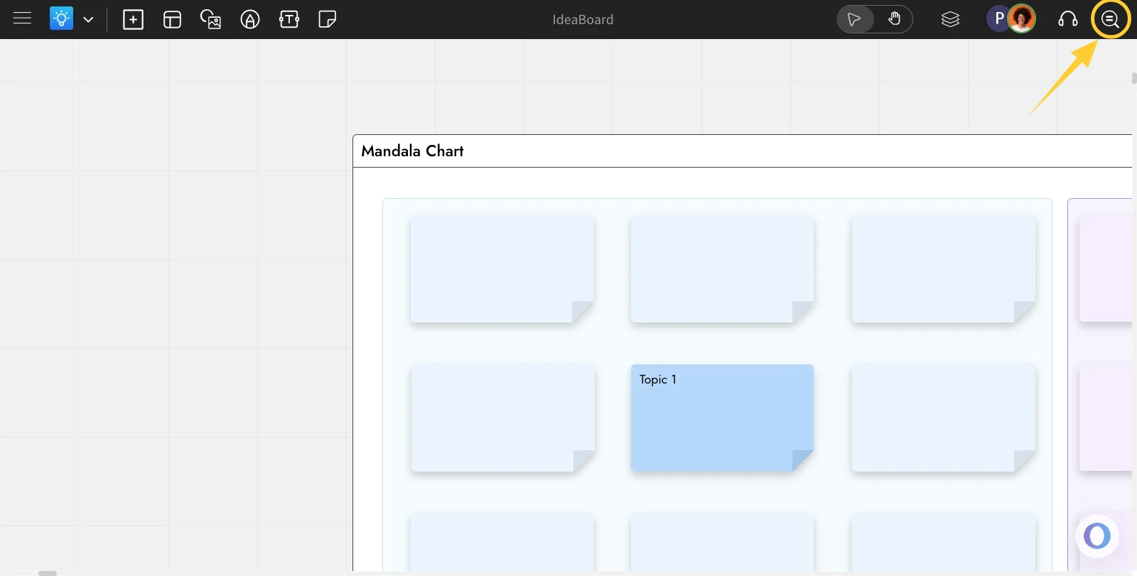 Using Minimap in MockFlow Ideaboard 