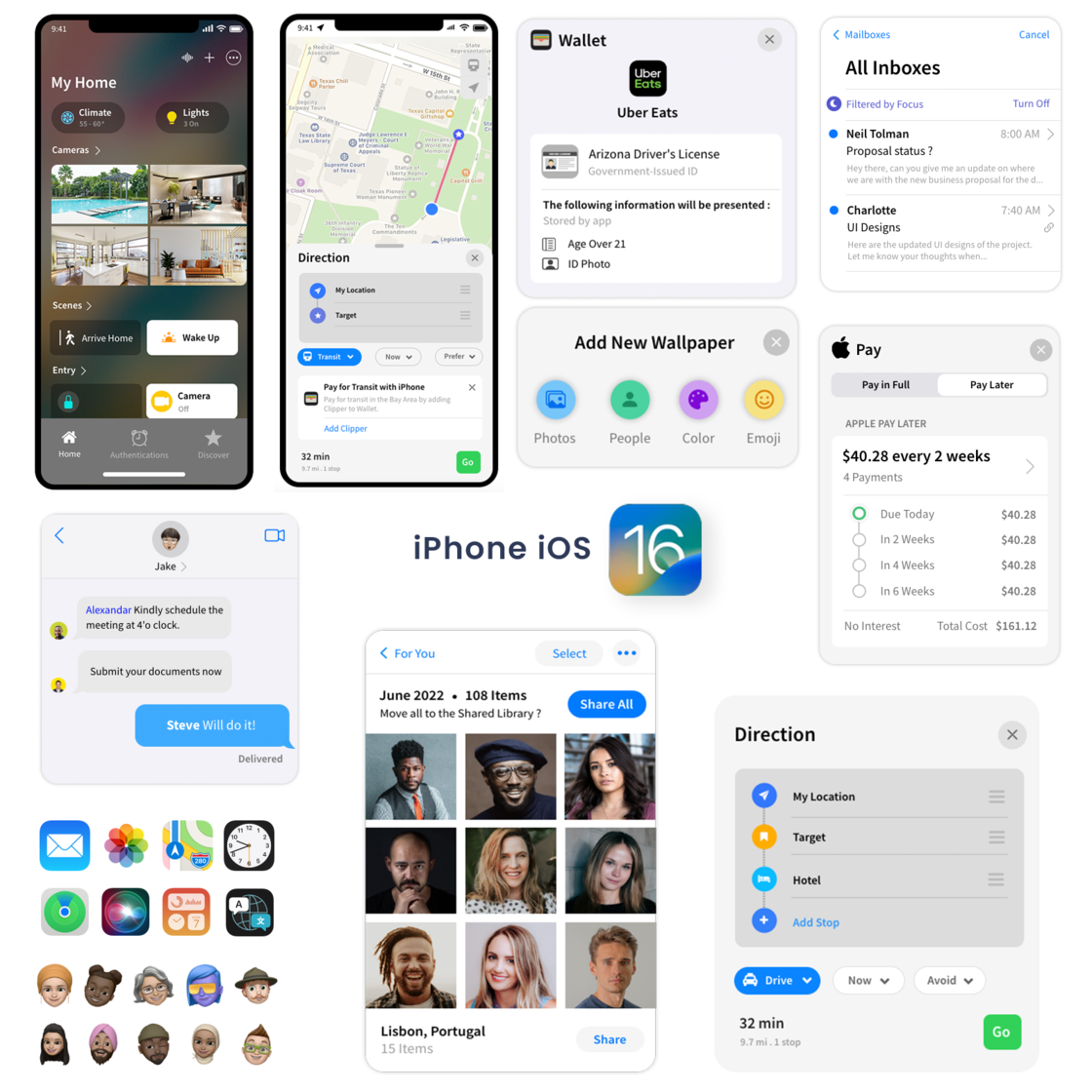 iOS 16 UI pack for iPhone is now available in MockFlow