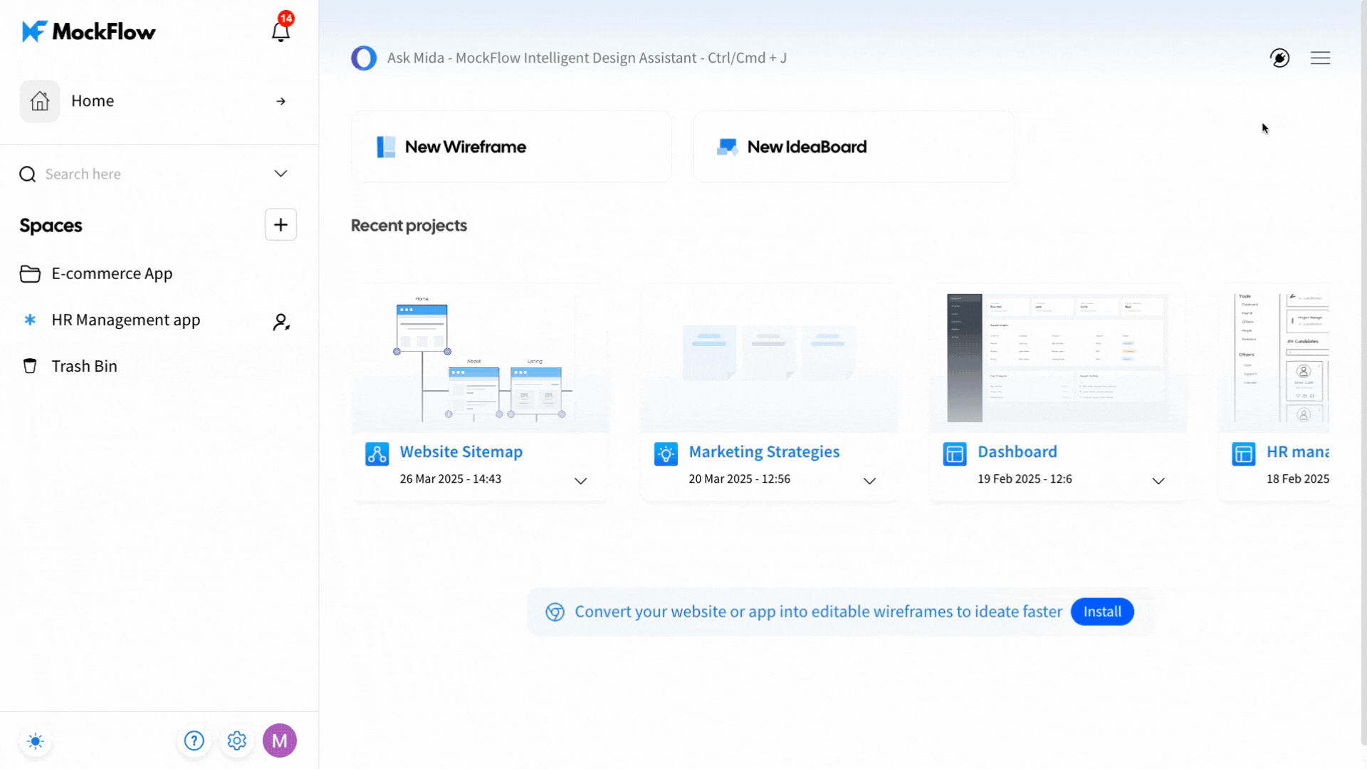 Create a New Wireframe - MockFlow WireframePro Integration