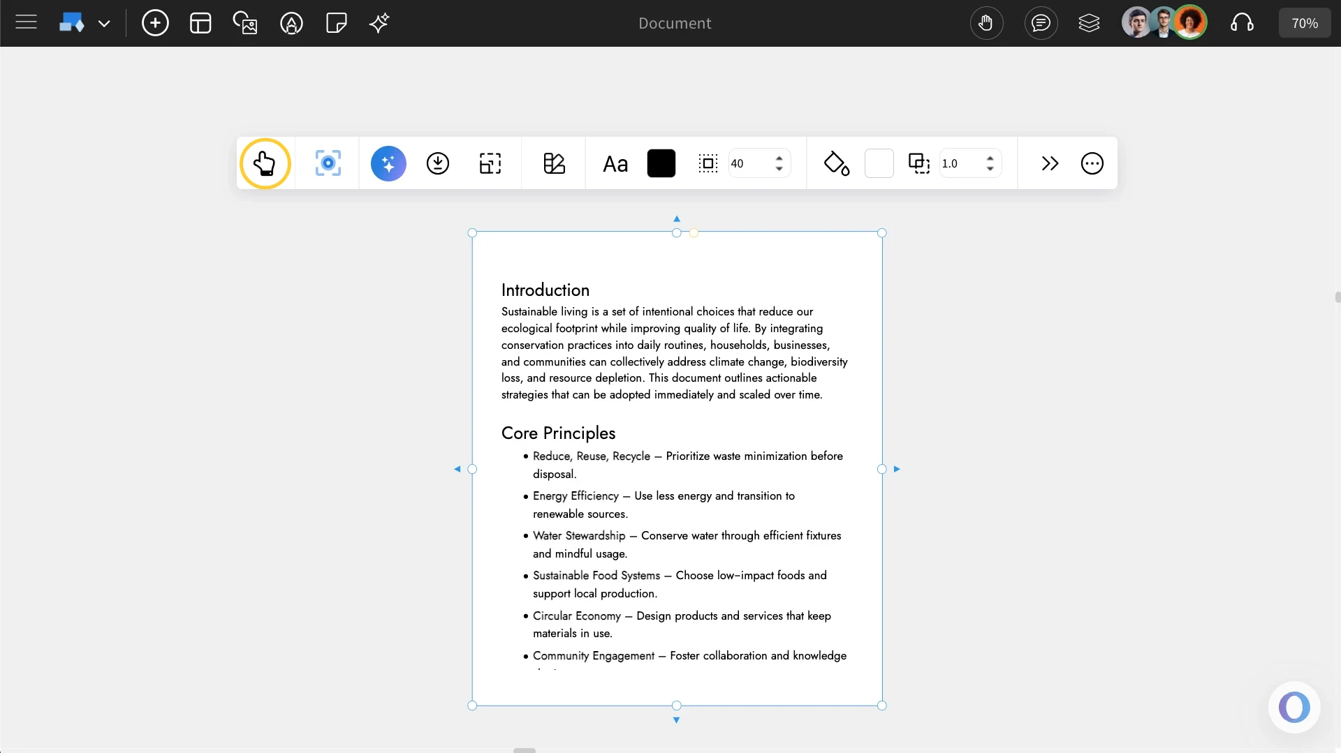 Interacting with Document - MockFlow IdeaBoard