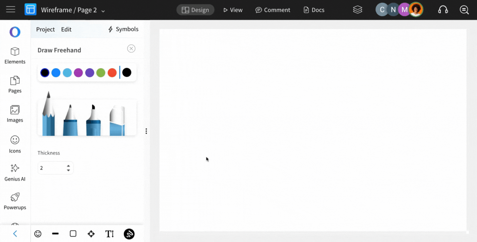 Wireframepro - Draw Mode Components.gif