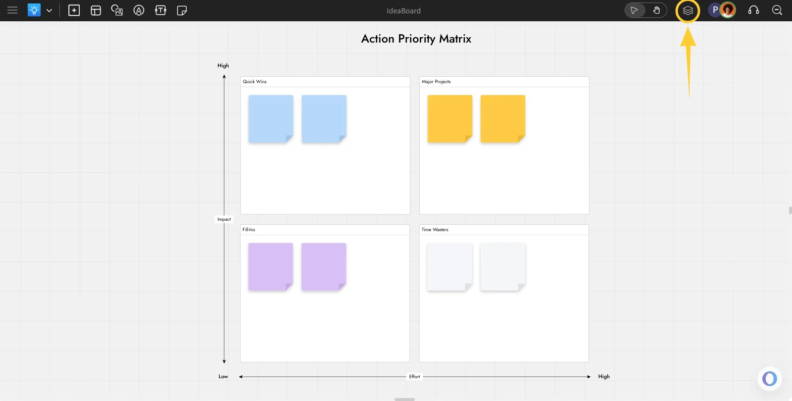 Layers in MockFlow Ideaboard