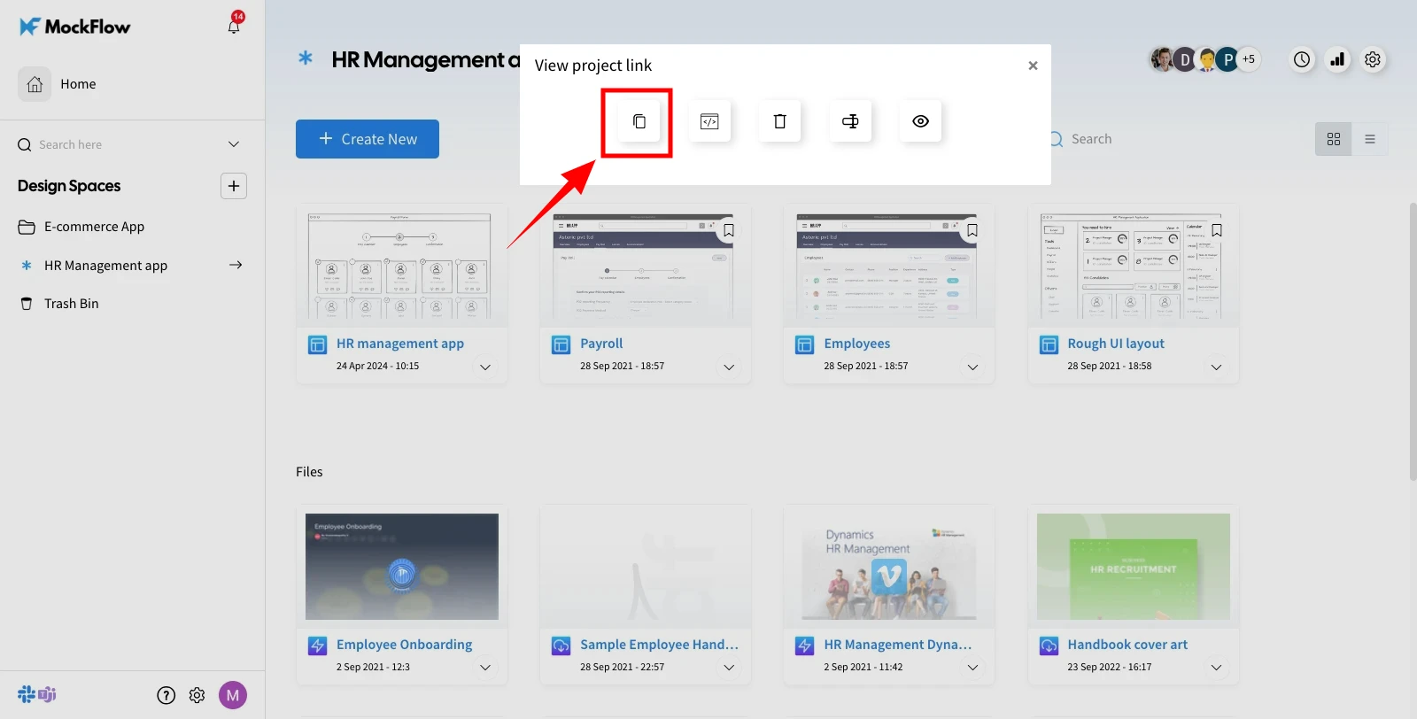 Navigate to copy from the options