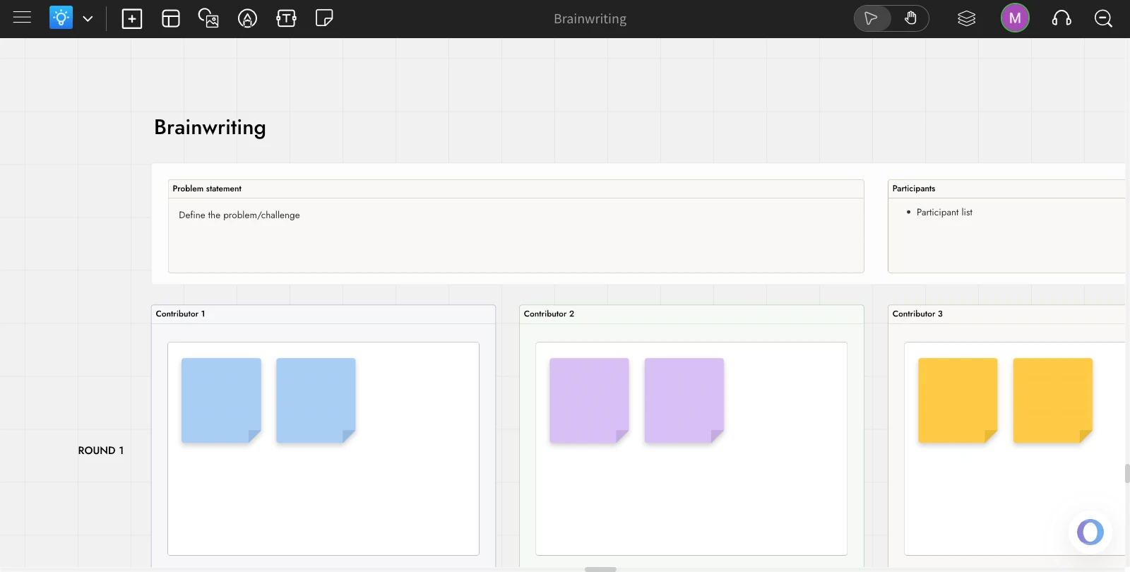 Selected template has been added - Create board with templates in MockFlow IdeaBoard