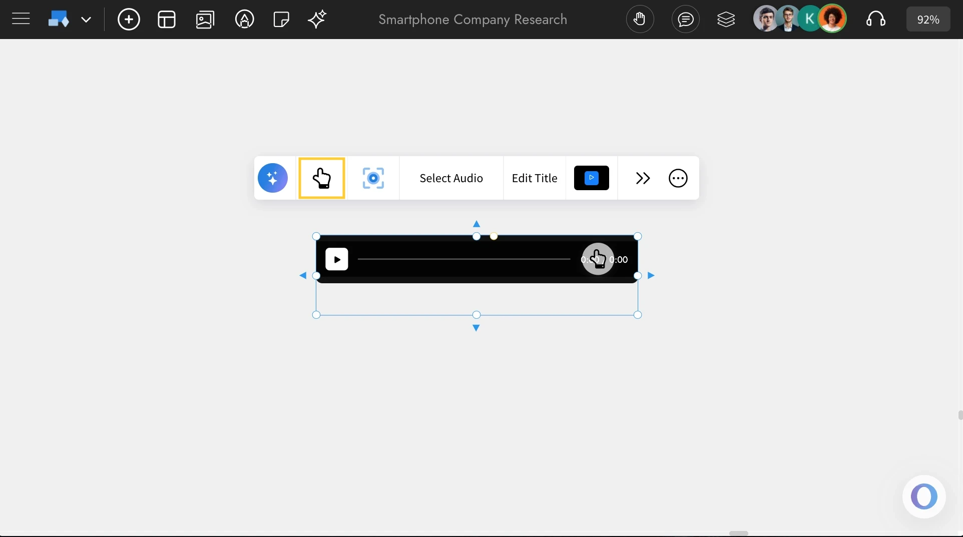Navigating to focus mode in Audio Player - MockFlow IdeaBoard