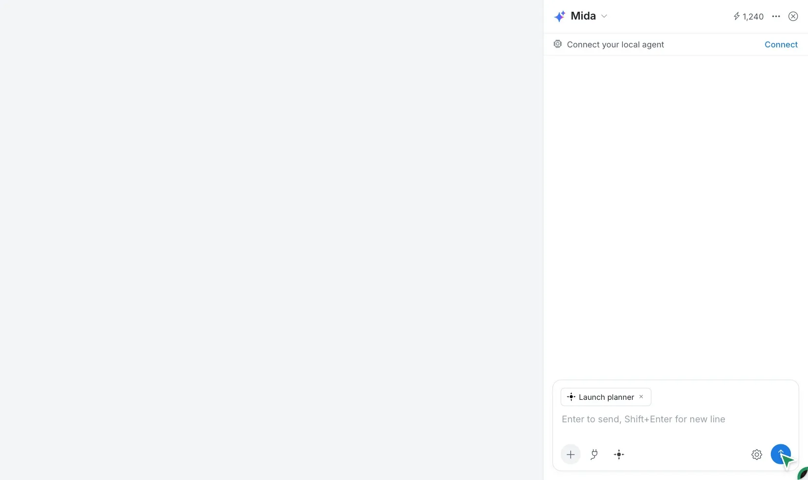 Asking Mida to plan a coffee pop-up with an ad storyboard, a map of spots and a floor plan, then choosing the items and clicking Generate Board as Mida adds them to the board one by one
