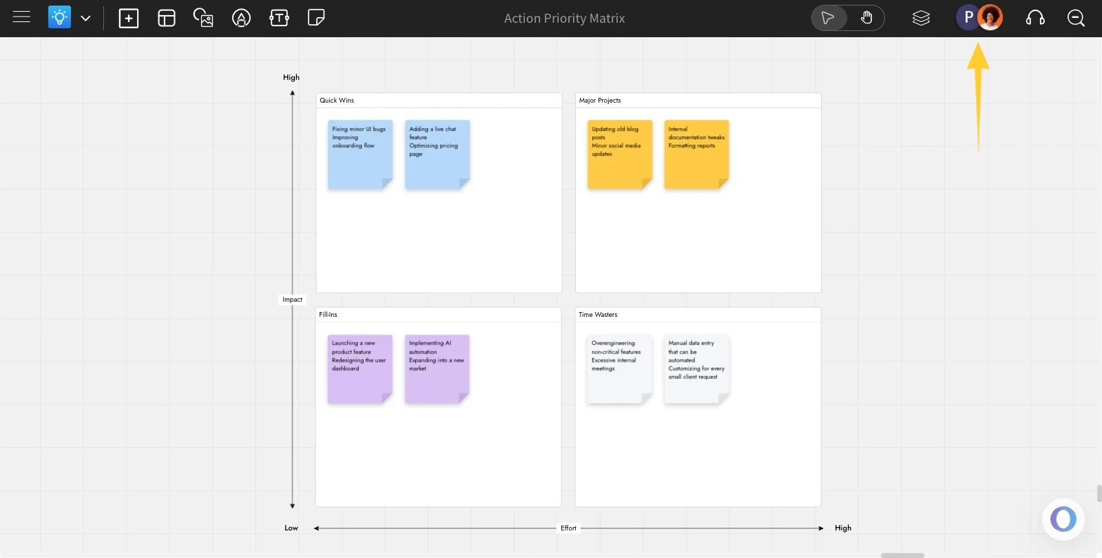 Navigate to Team members - Invite users to view in MockFlow IdeaBoard