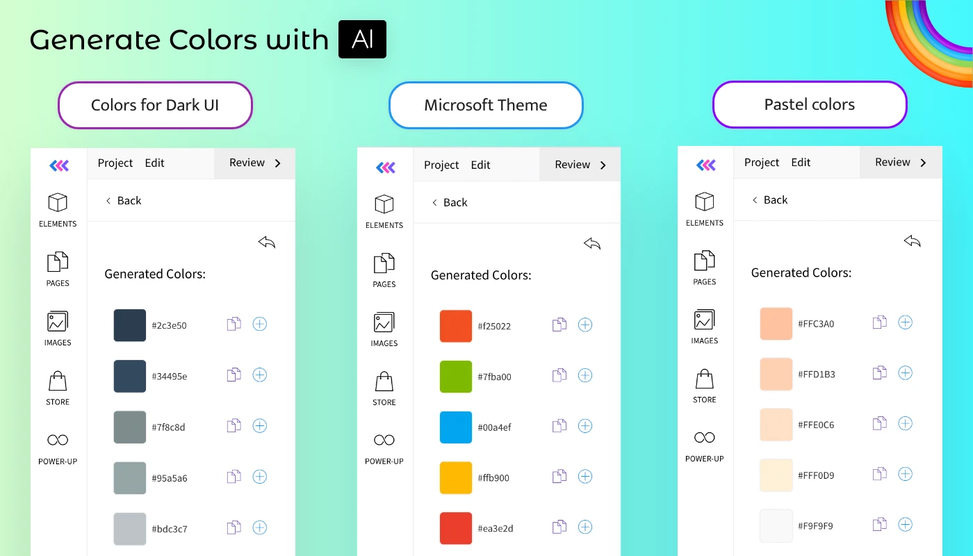 MockFlow New AI Update: Generate Color Palettes with Prompts