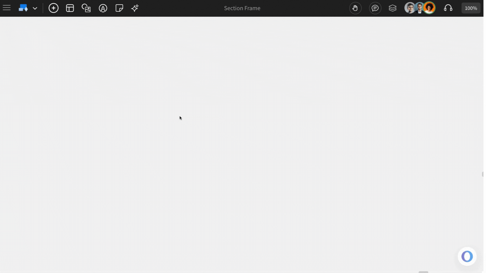 Adding Section Frame - MockFlow IdeaBoard